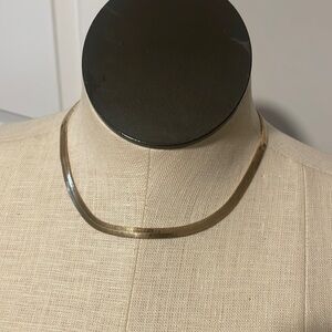 A new day necklace gold tone choker Herringbone/Snake Chain Necklace jewelry New